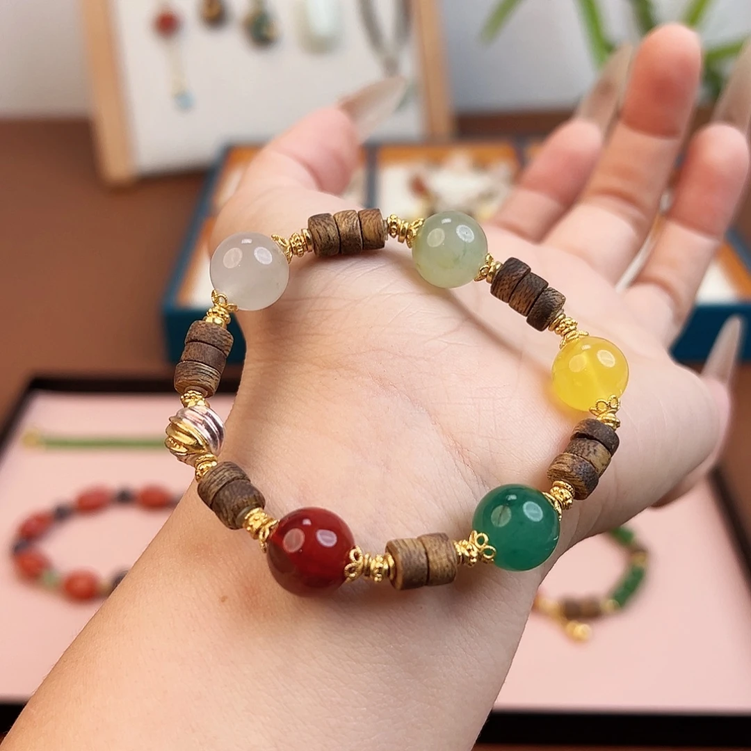 手串沉香沉香南红蜜蜡非洲翠