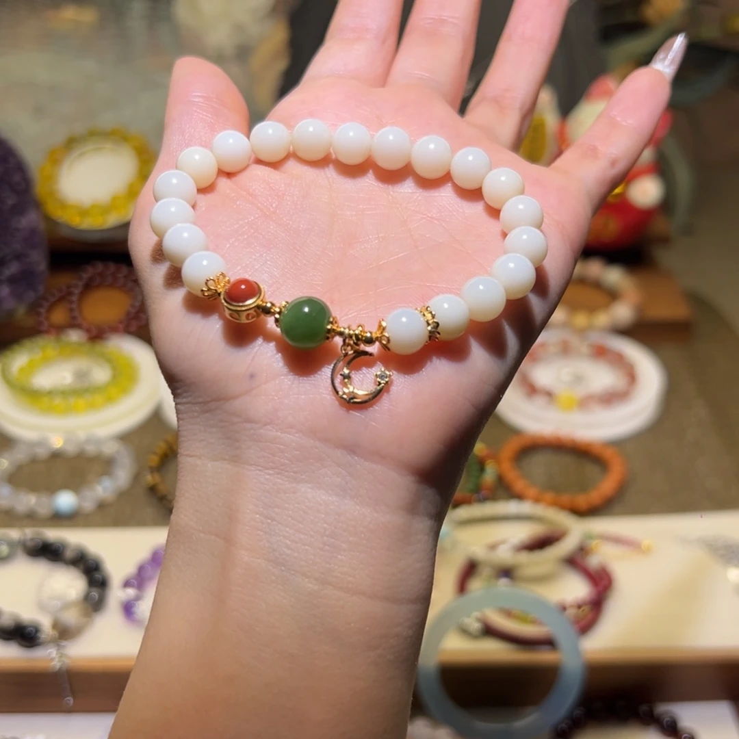 和田玉手串未镶嵌玥**