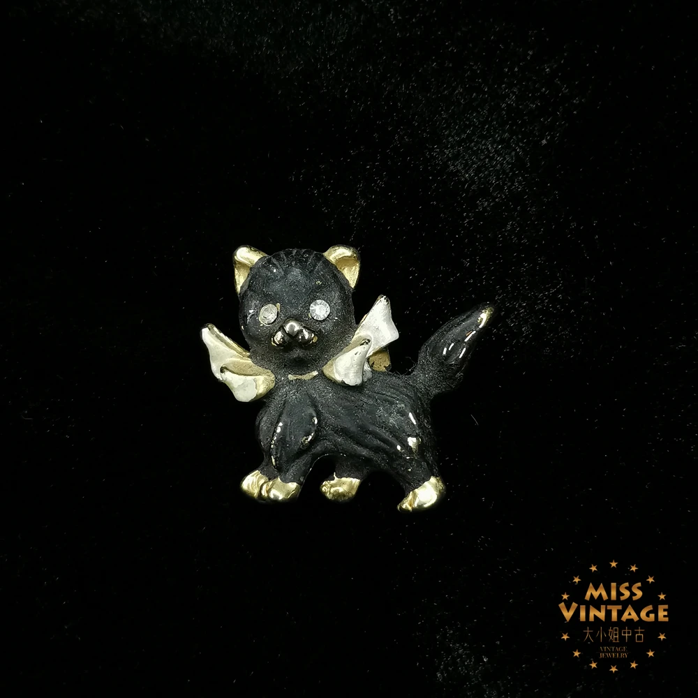 机灵小黑喵胸针[2502128-064]