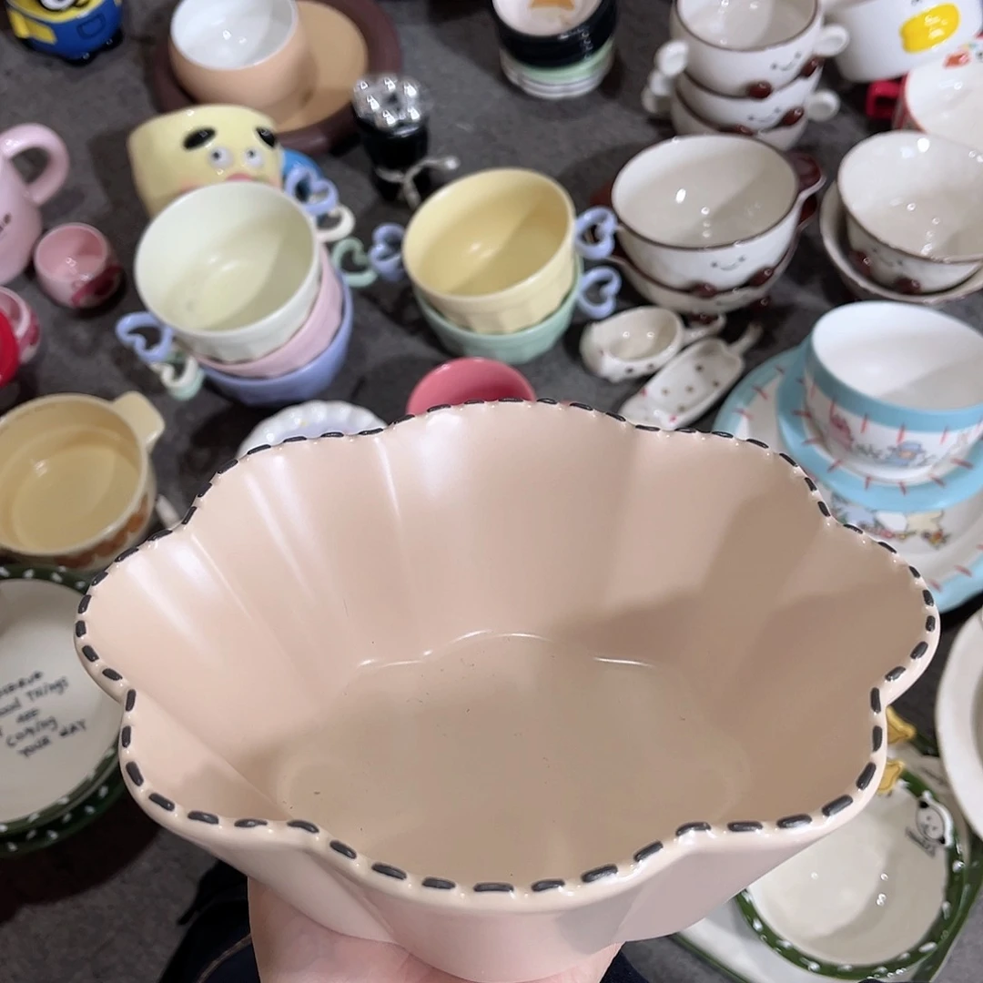 木兰溪花朵碗6寸陶瓷餐具