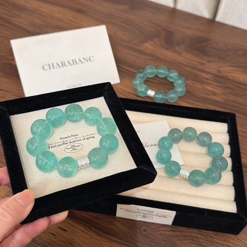 X2882绿萤石手链高端轻奢手串多样性发一