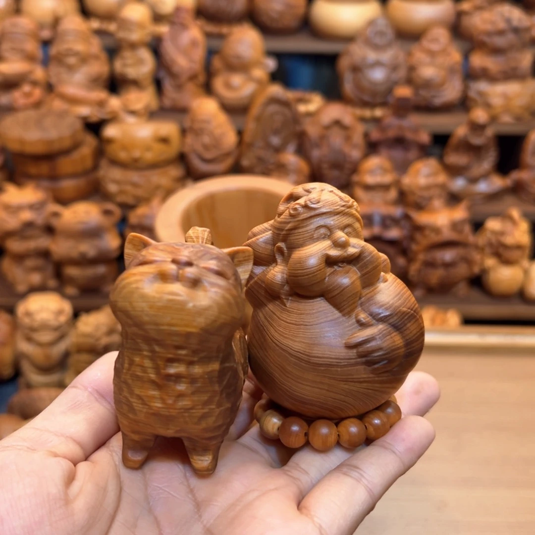 紫***存柏木（崖柏）玉化财神