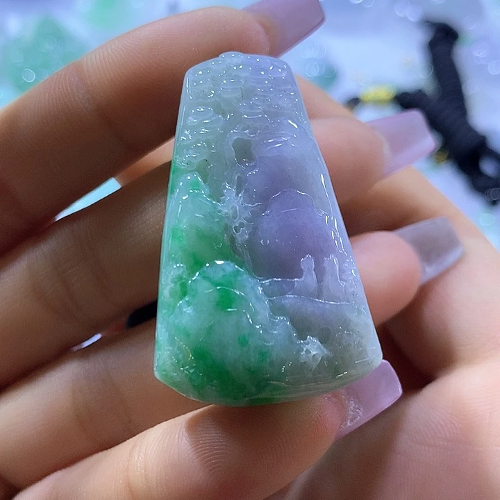 翡翠未镶嵌颈饰天然翡翠A货吊坠