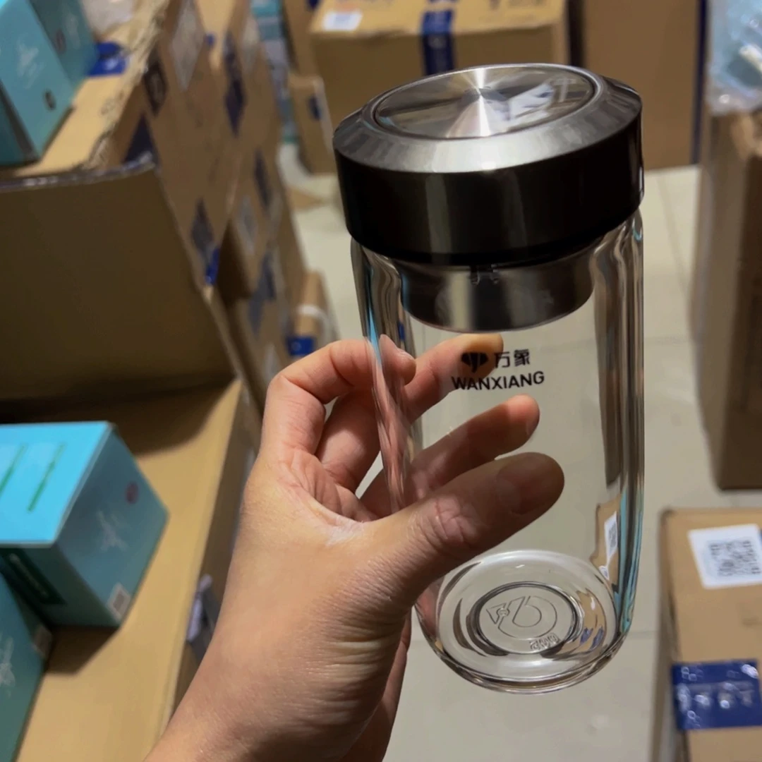 U406单层烫手玻璃杯490ml➕杯套