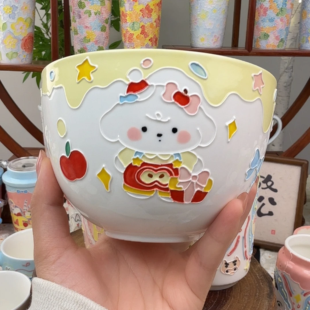 摆件陶景德镇手绘高温釉下彩