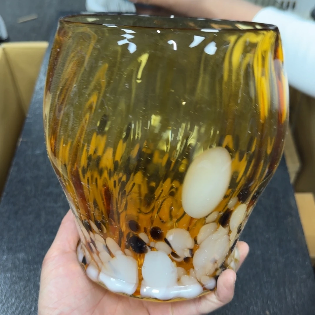 玻璃日本中古工艺品摆件