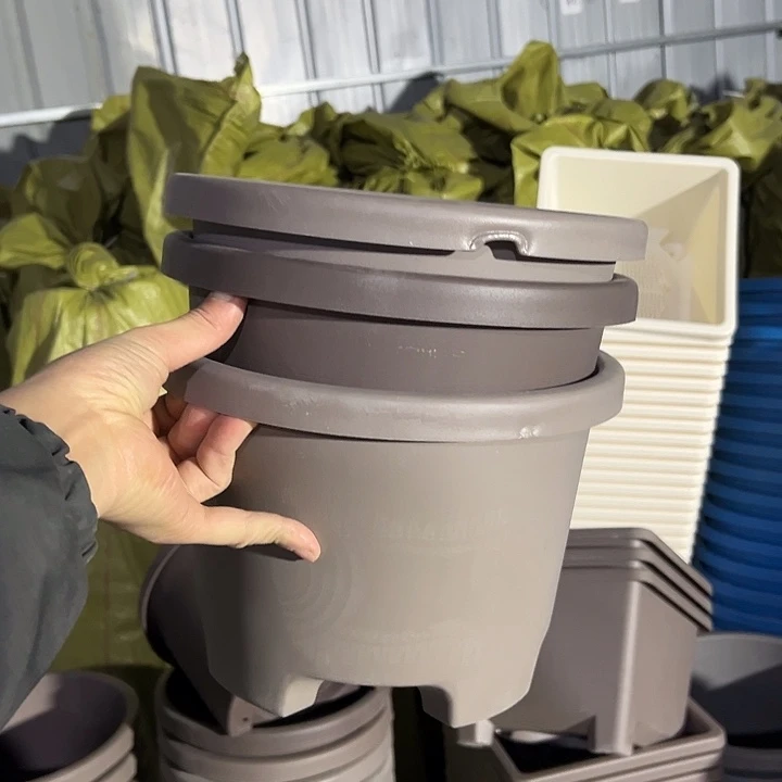 坏口咖色圆球根26外径19高3个盆