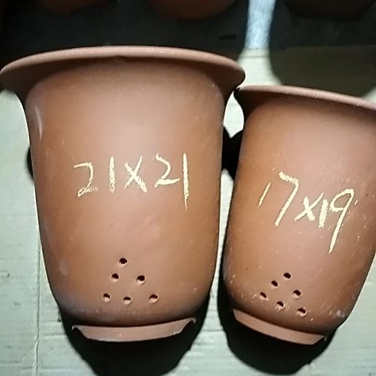 紫砂红泥金钟套盆