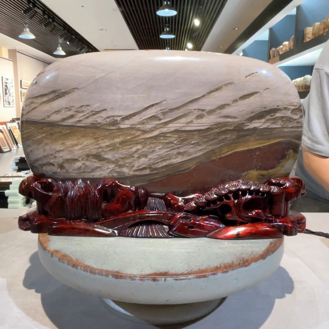 彩石三峡清江画面石