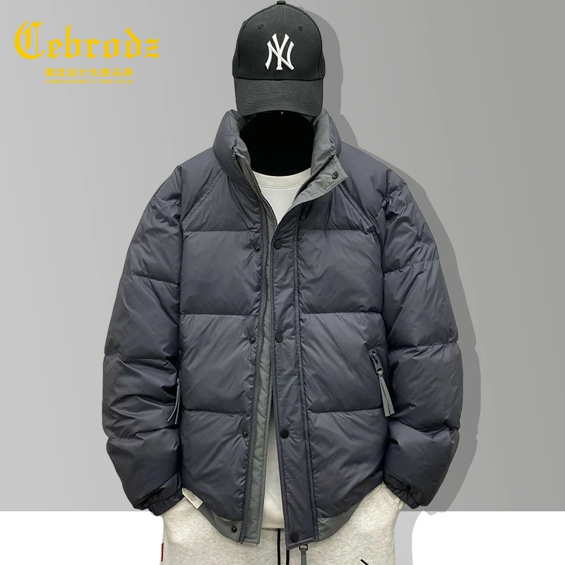 法国Cebrodz男士保暖羽绒服2025新冬季防风保暖复古加厚加绒外套