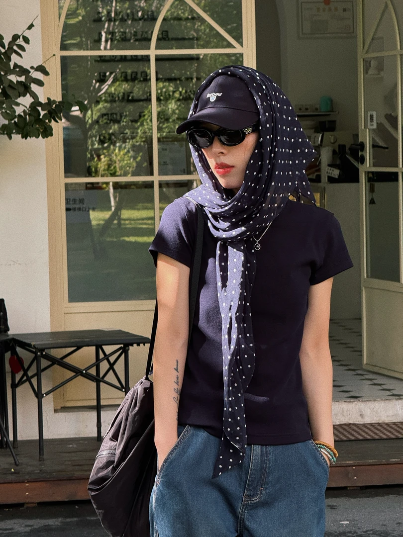 浪清/女装推荐 赛挽罗舒适休闲双色T恤160140#