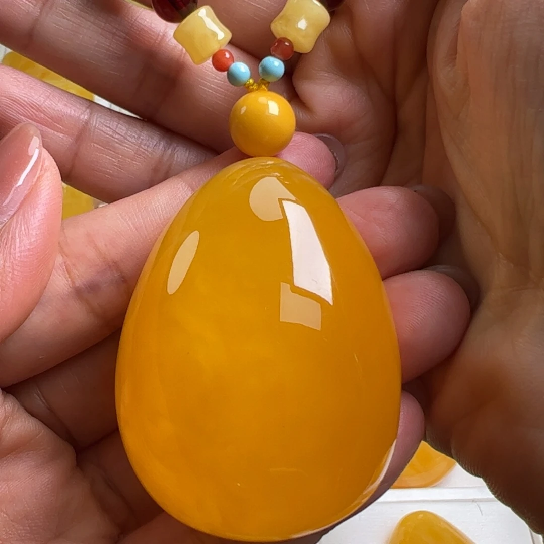 未镶嵌毛衣链蜜蜡无优化