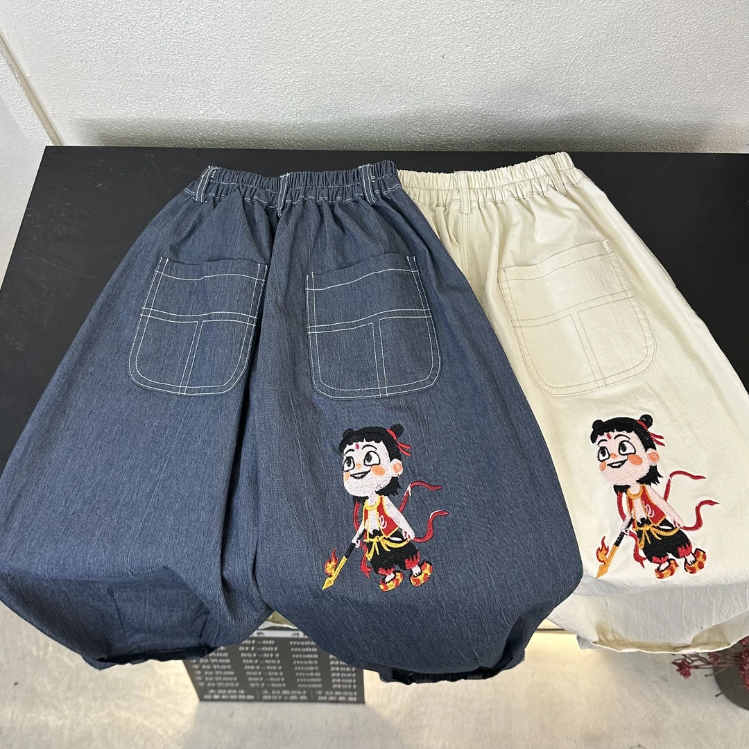 【哪吒之魔童闹世斜纹棉布】2025新款男女童春季百搭韩系宽松