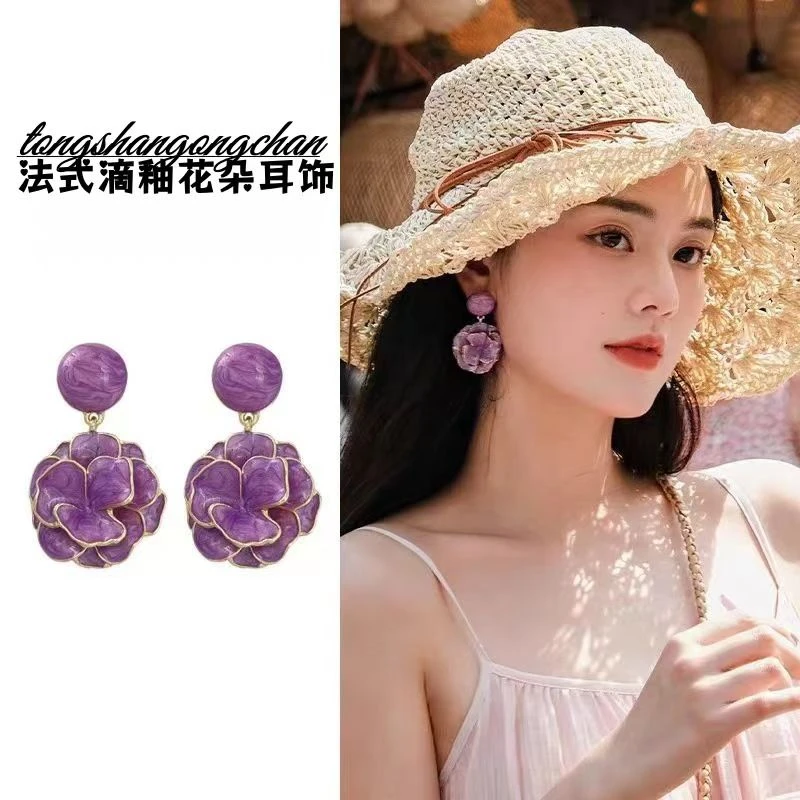 合金合成锆石耳饰 时尚饰品百搭耳钉e106