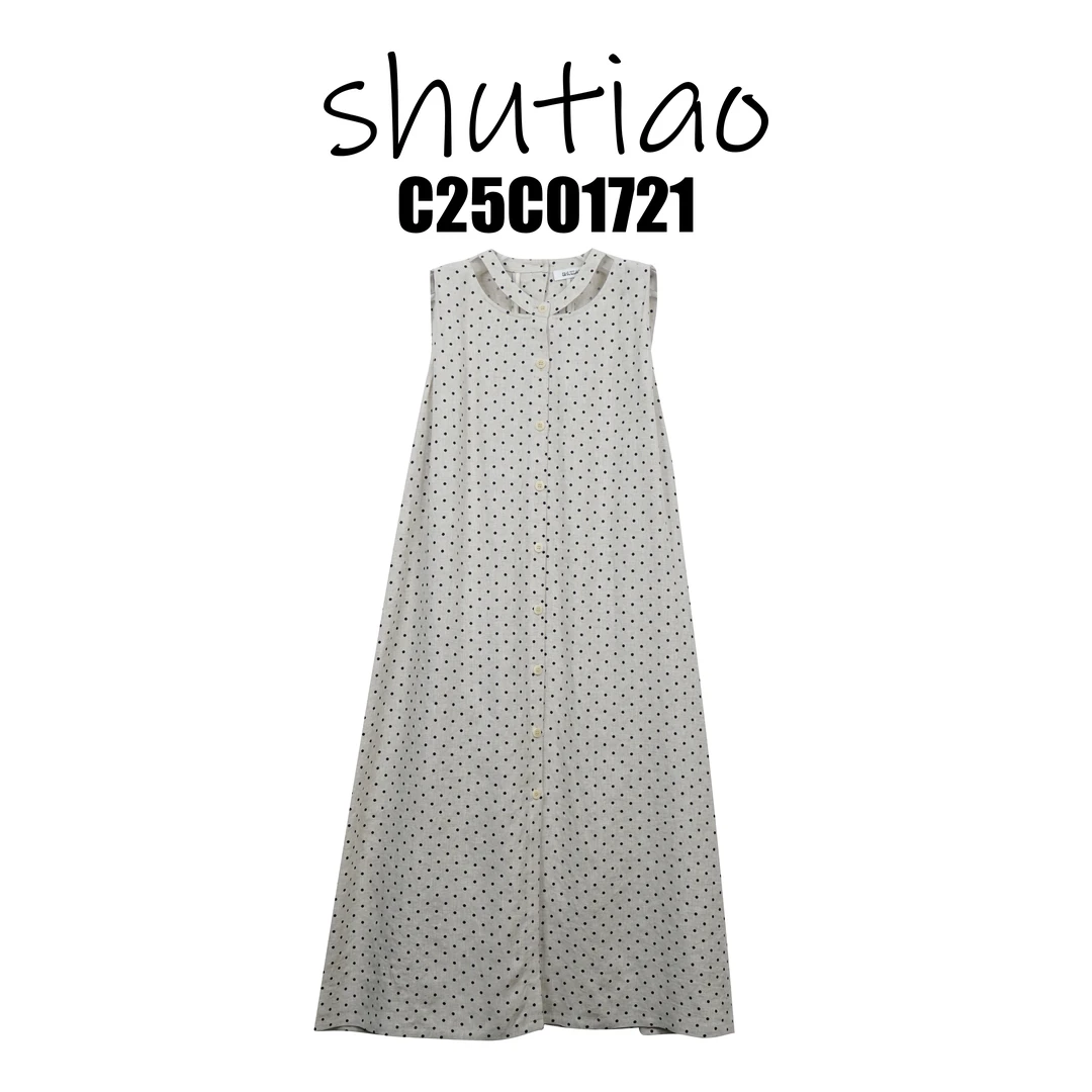 【SHUTIAO】2025夏季：新款小众设计款连衣裙C25C01721