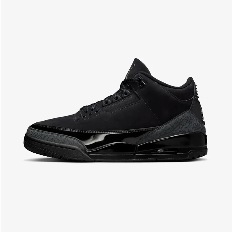 无货AirJordan3 Black Cat AJ3 黑猫中帮篮球鞋男款黑色CT8532001