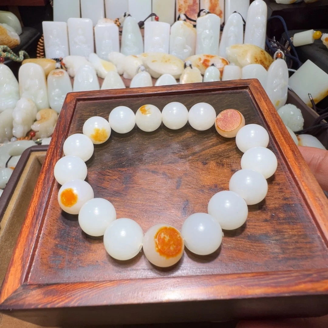 和田玉手串未镶嵌