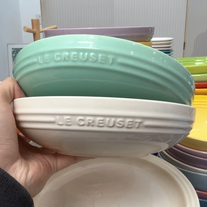 瓷片微瑕2个8英寸圆深盘