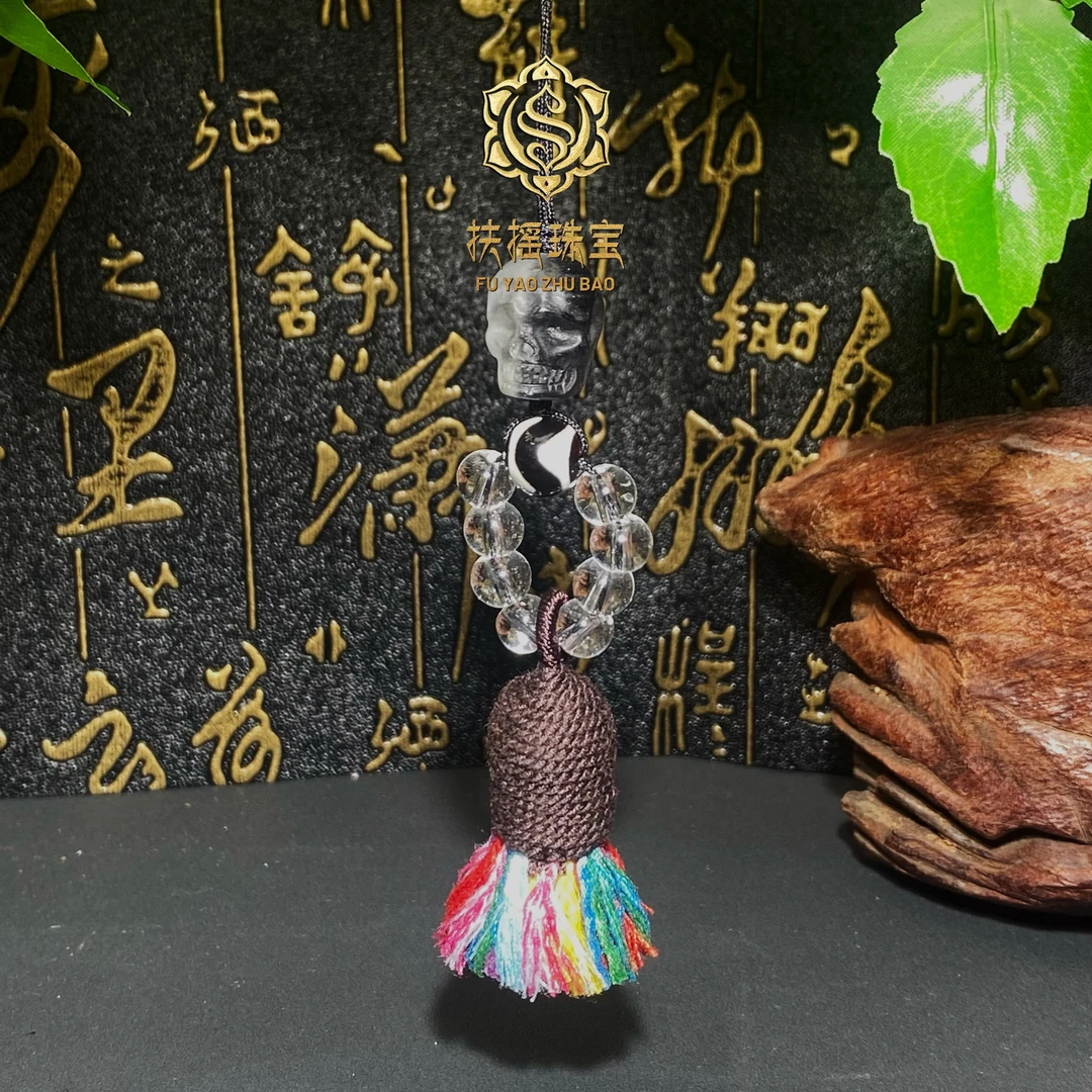 扶摇臻选|萤石灰阿呆挂件2209