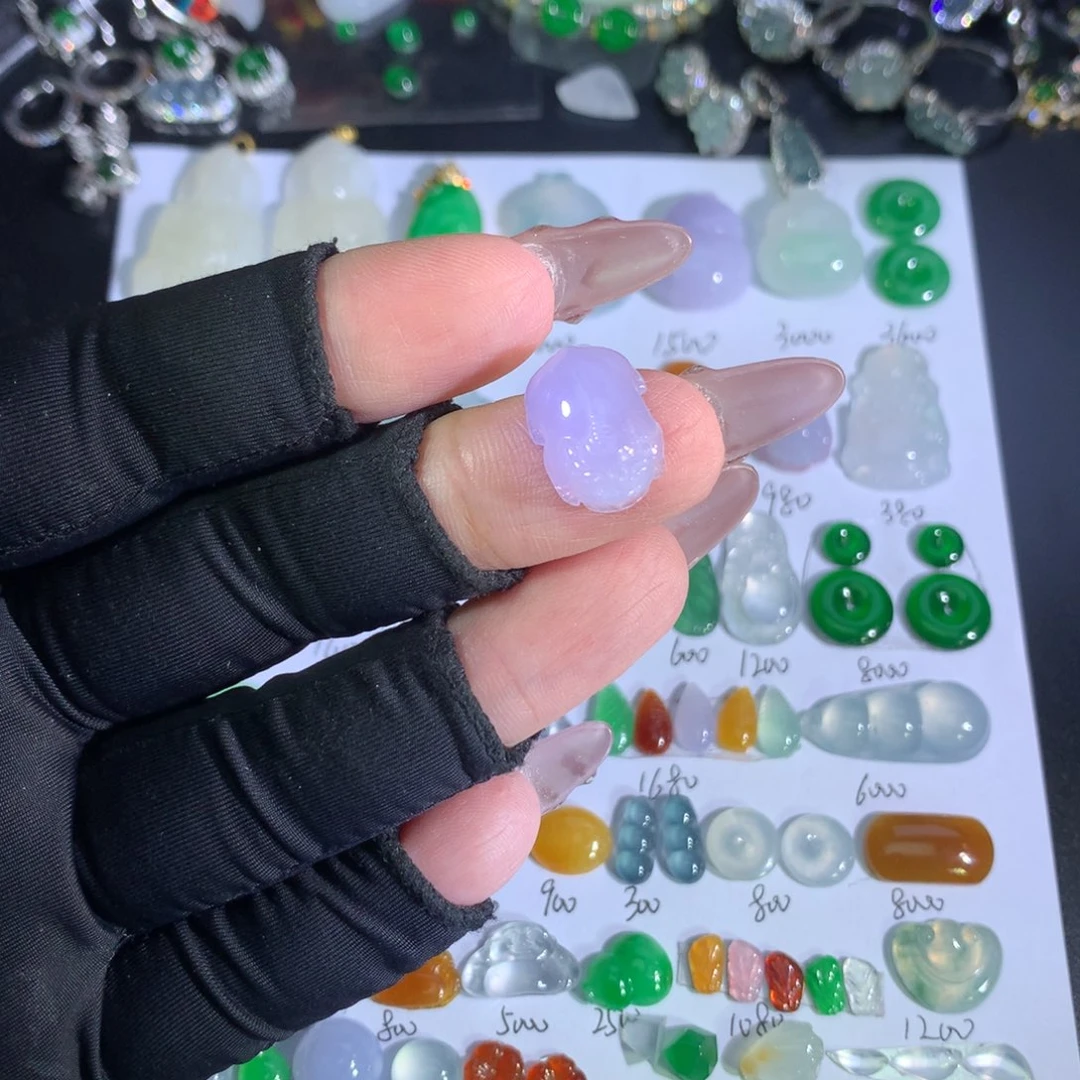 裸石翡翠冰紫貔貅