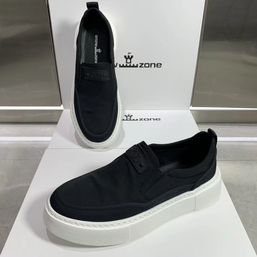 低帮休闲轻质透气薄款夏季帆布鞋黑色男鞋舒适单鞋欧若动感风