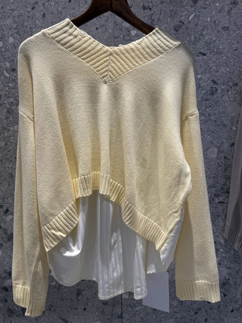 奢牌同源面料插肩袖女长袖时尚毛针织衫套头SZ-91020