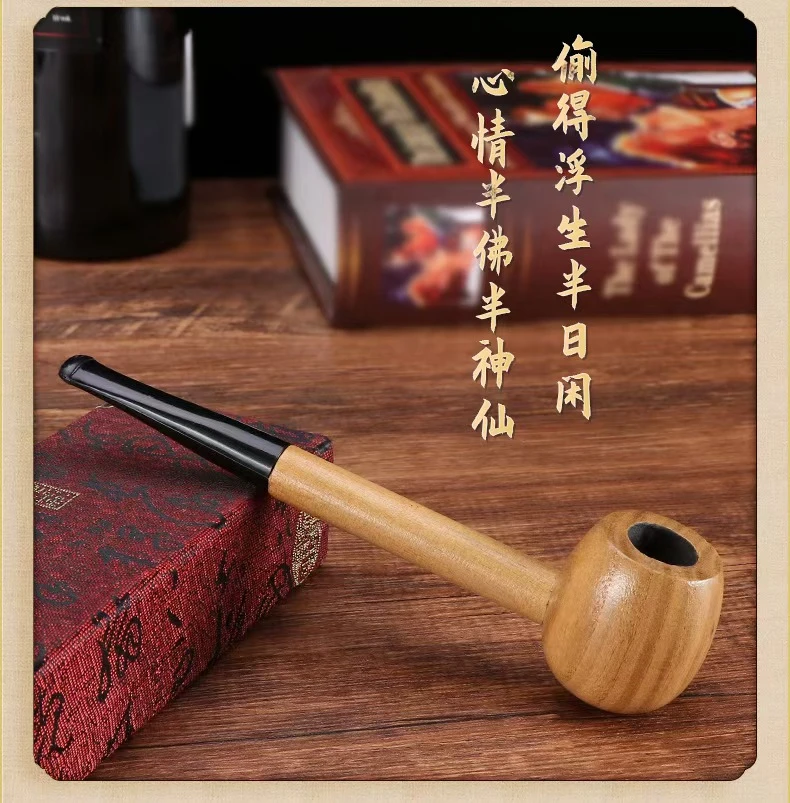 天然新品手工实木烟斗香绅酒桶实木橡木烟斗配件烟斗