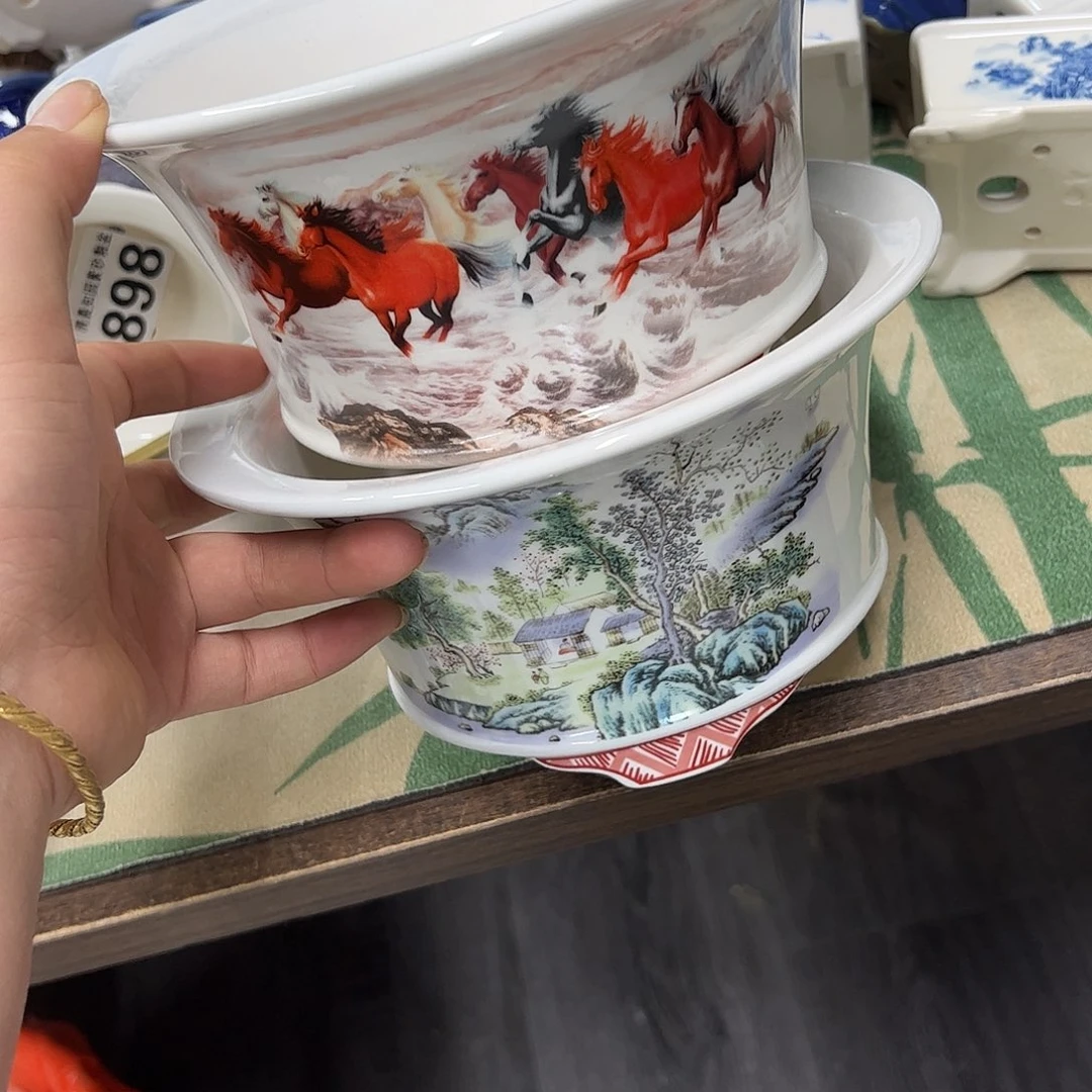 紫砂花盆922号瑕疵2个口不正处理介意勿拍