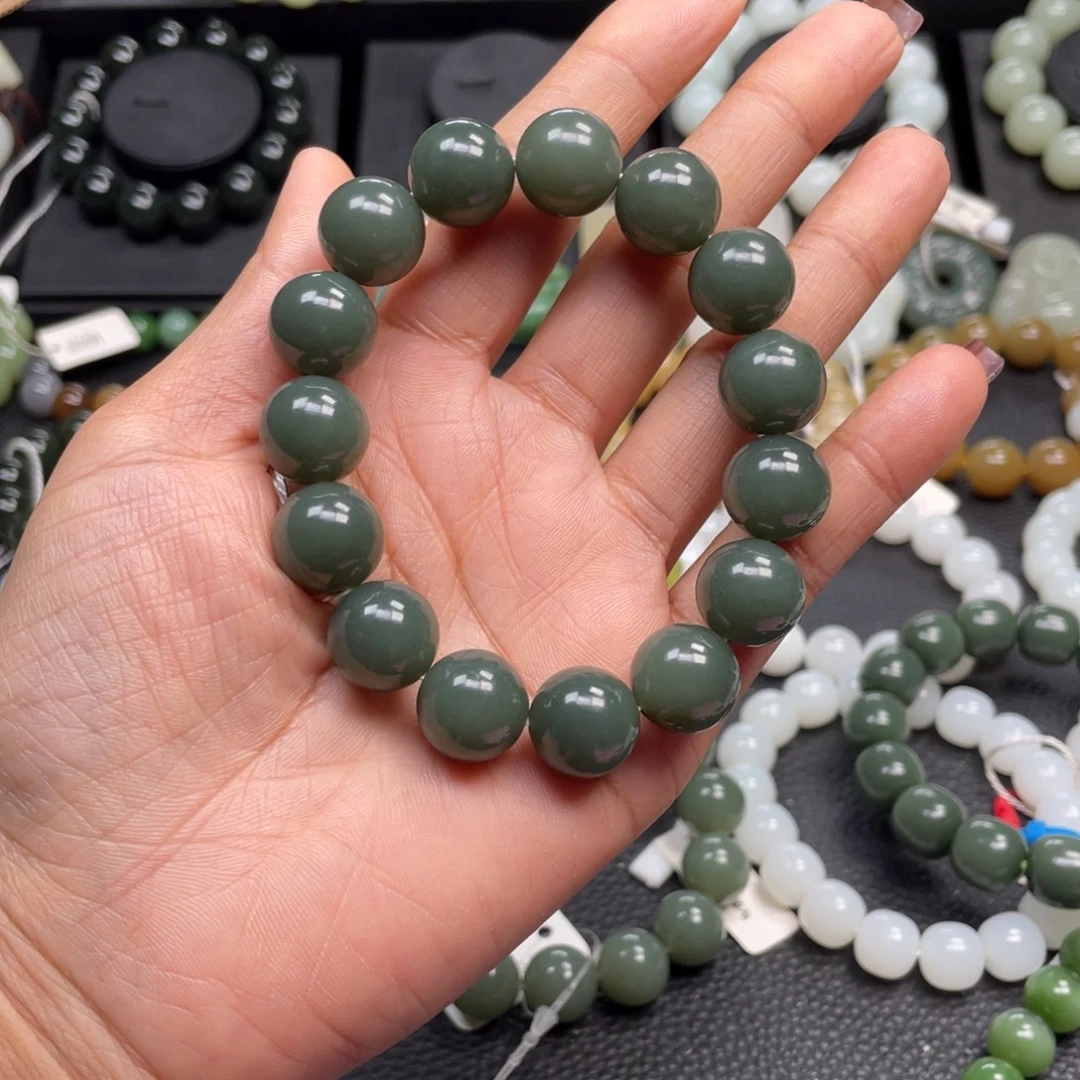 和田玉未镶嵌手链