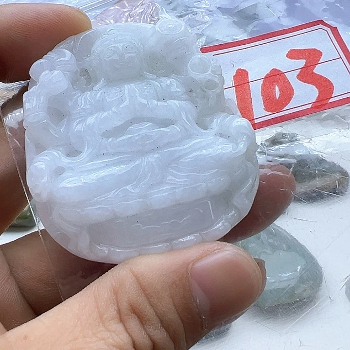 翡翠颈饰未镶嵌天然缅甸翡翠吊坠