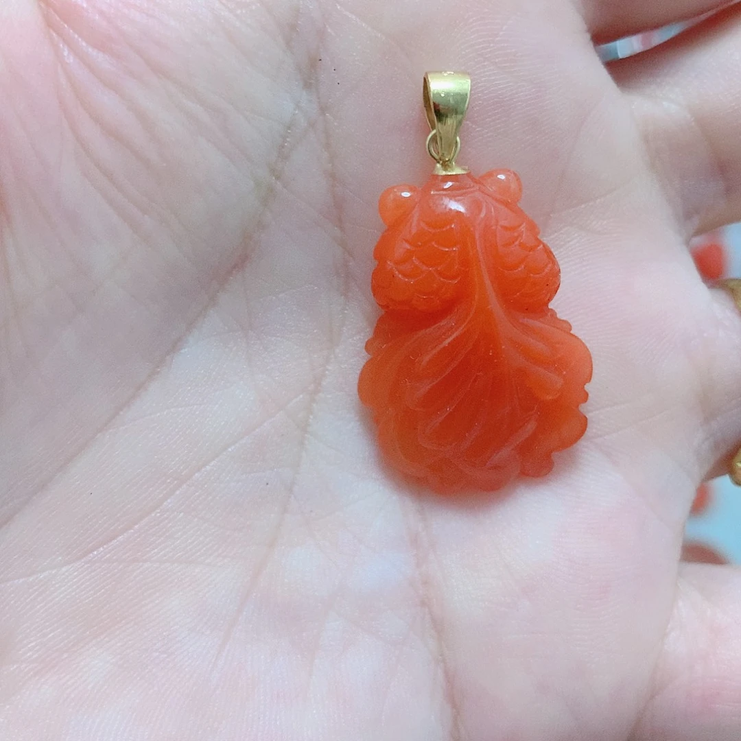 吊坠(不含链)银S925镶嵌南红玛瑙