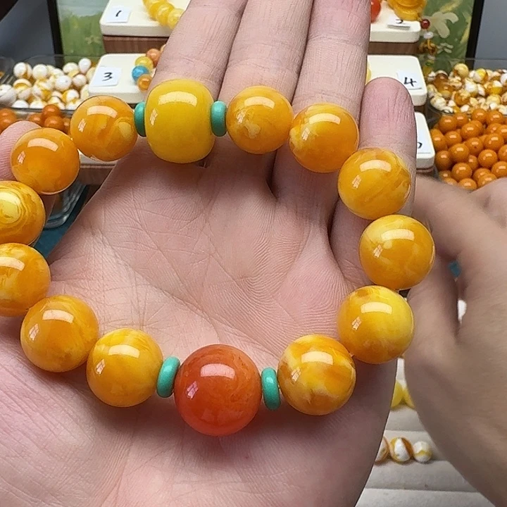 顺***好非金属精品老蜡色素串搭配一条