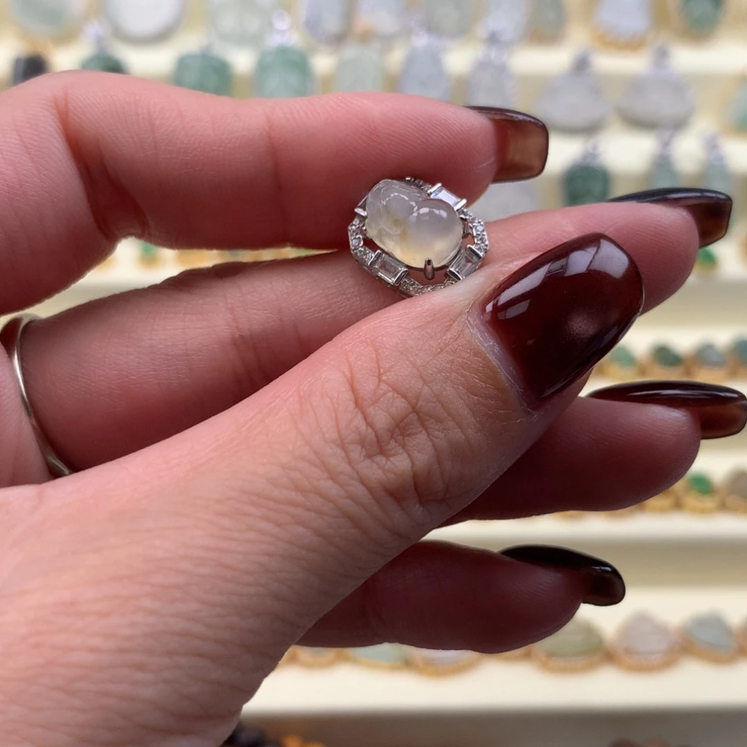 翡翠银S925镶嵌颈饰