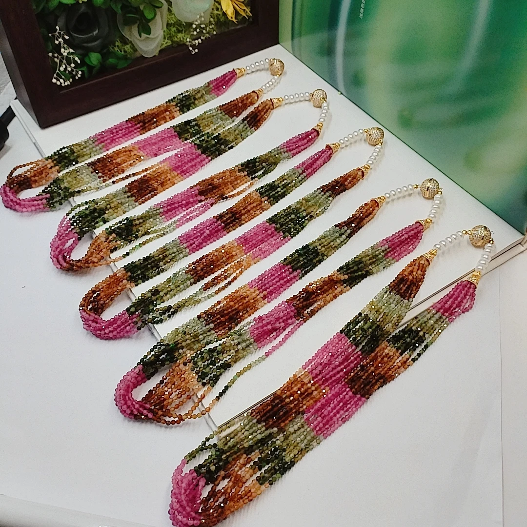 碧玺项链大气简洁百搭多样性发货一件