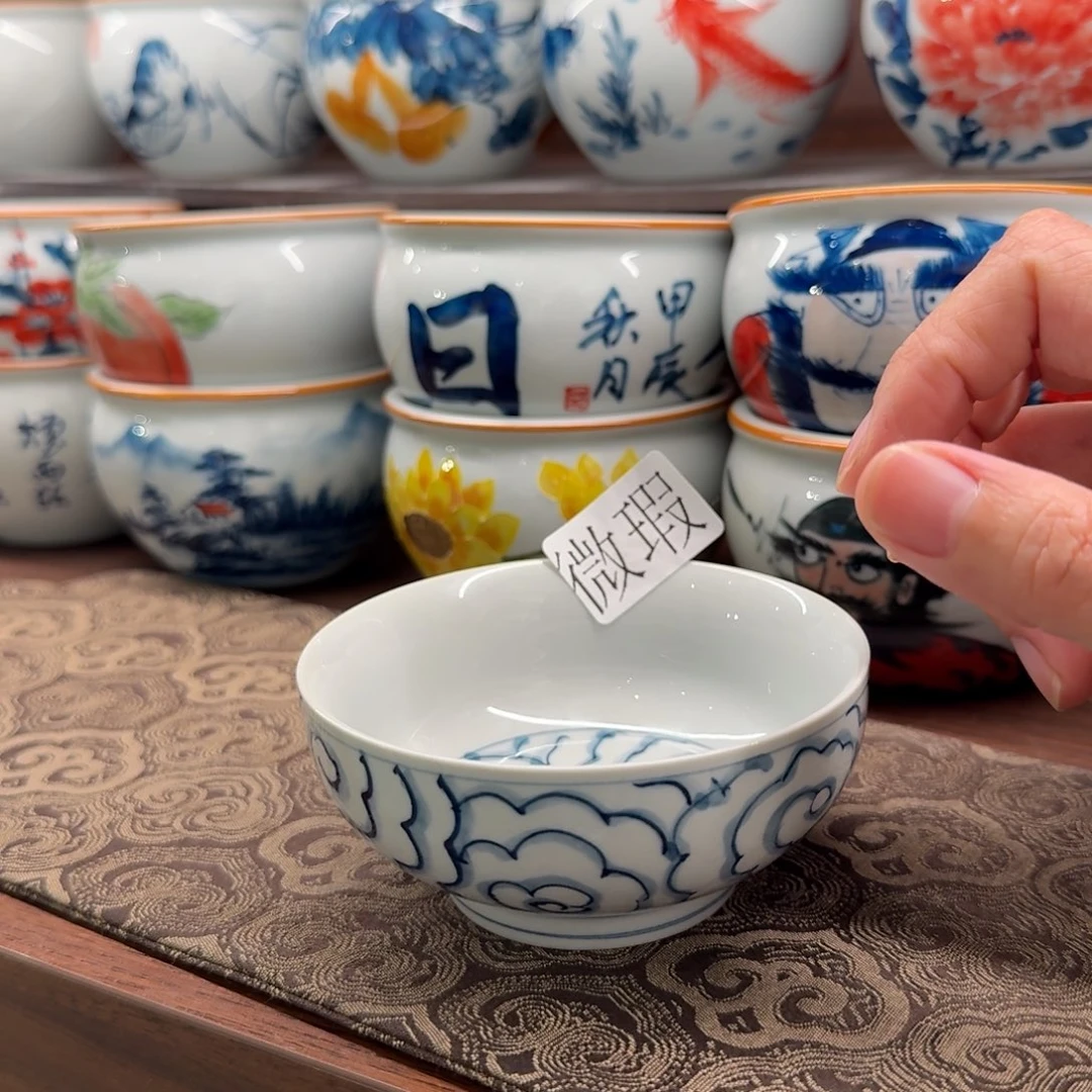 釉下彩纯手绘微瑕