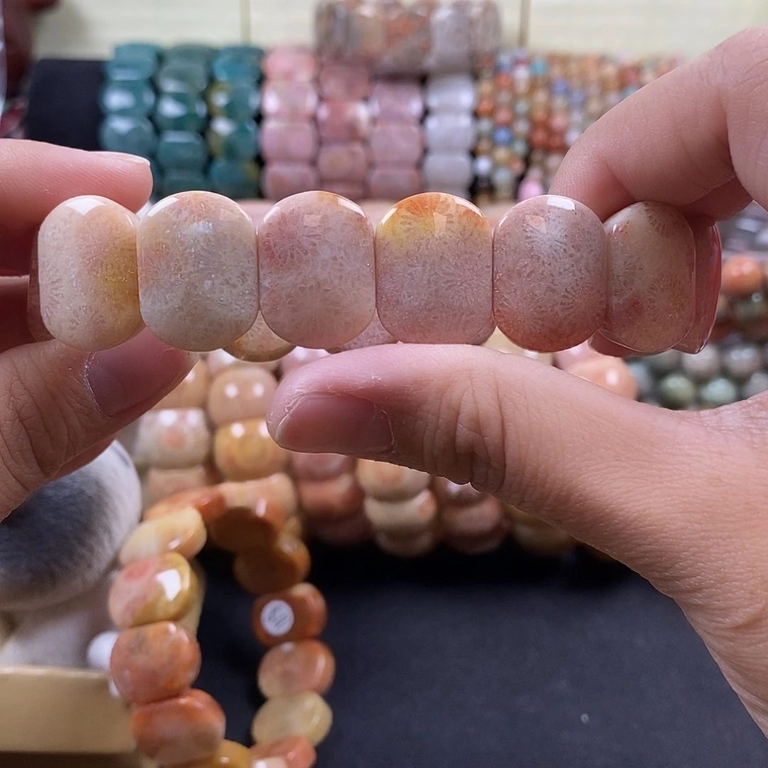 硅化珊瑚（珊瑚玉）未镶嵌手牌  上新 27