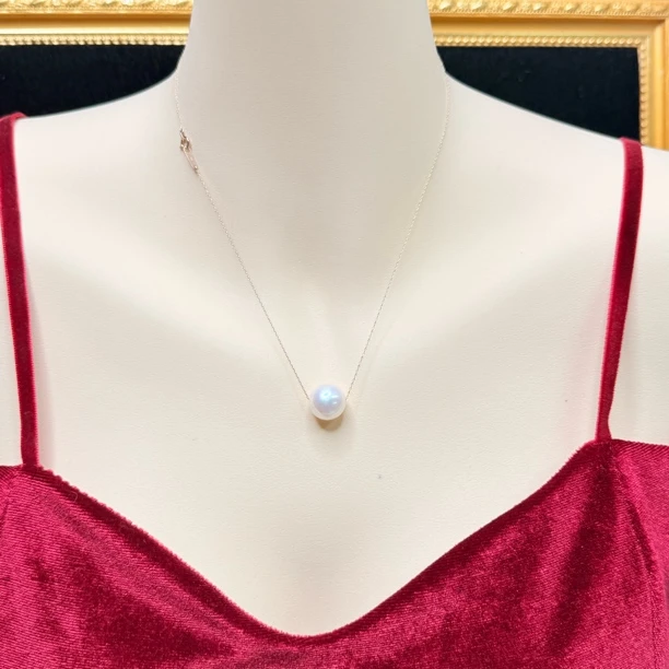 【六六中古】孤品简约淡水珍珠9k金项链ty1888链长41