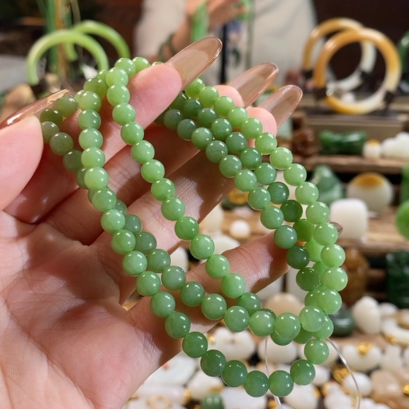 【闪购商品】和田玉项链6mm未镶嵌