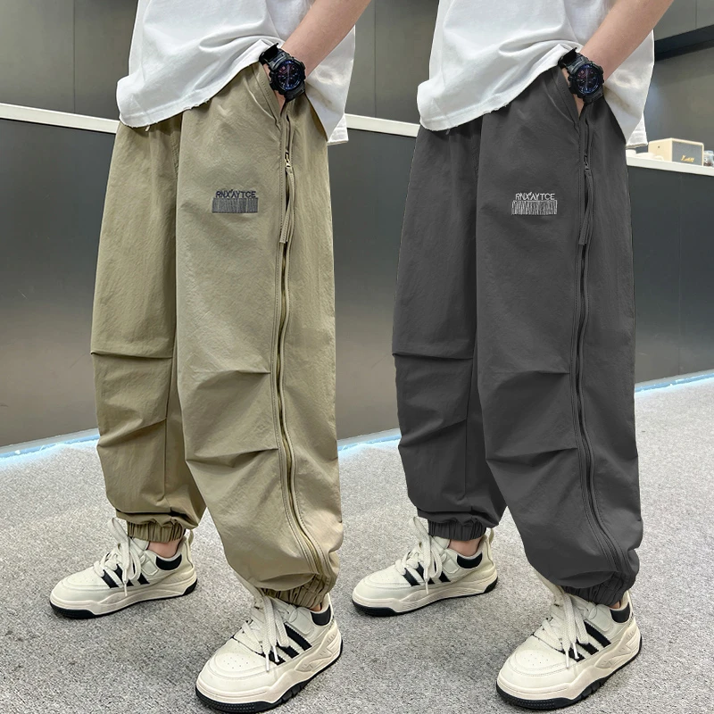 男童秋季新款休闲裤2025新款束脚裤秋装裤子中大童宽松韩版长裤潮