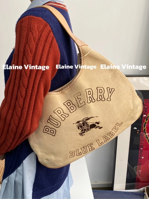 95新 BURBERRY/博柏利 单肩包大容量字母logo