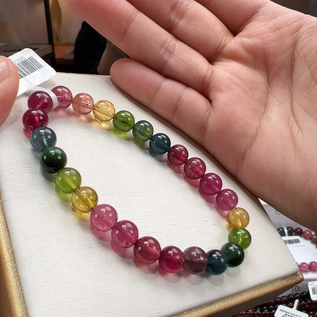 手串碧玺未镶嵌7.5mmmmmmm