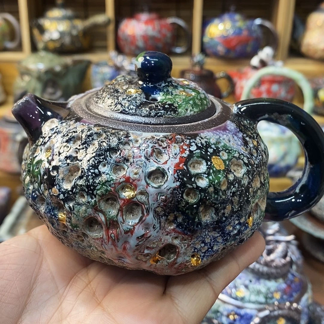 粗陶志野柴烧茶器