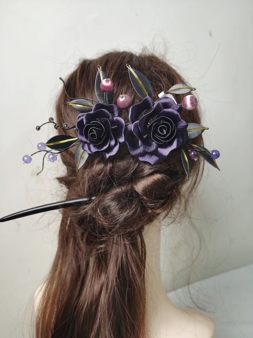 原创手工非遗缠花发簪子古风复古发饰现代百搭收藏中国风汉服发钗