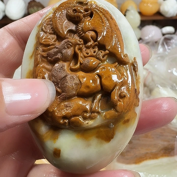 小***海砖雕石头手把件不退不换