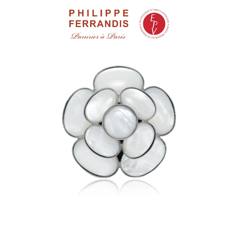 PHILIPPE FERRANDIS 胸针【法国进口】月光女神山茶花