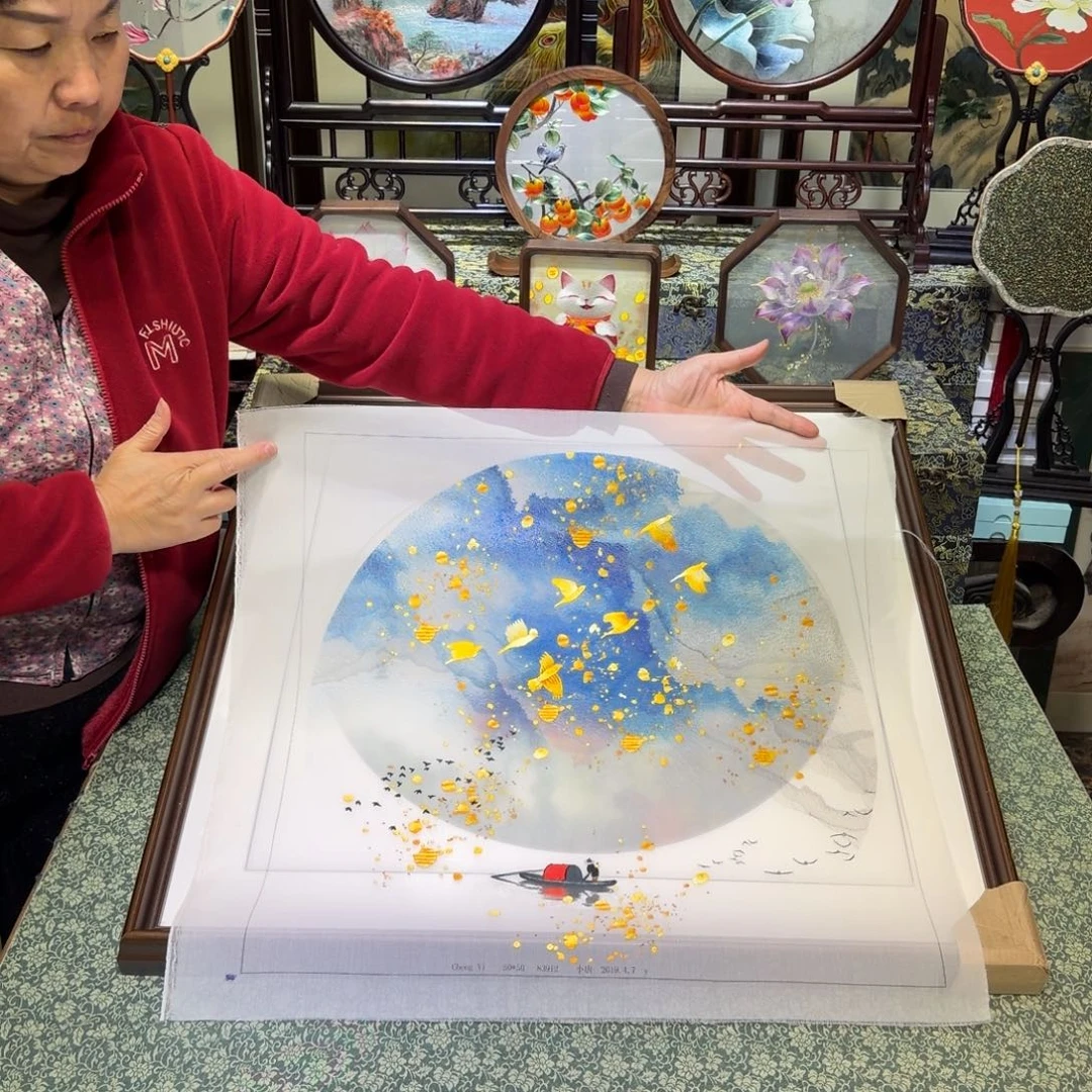 刺绣手工苏绣工艺制作技艺精湛