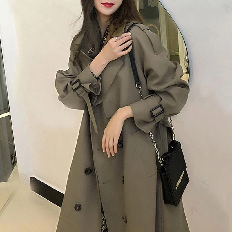 风衣外套女2025春秋新款小个子韩系中长款高级感女大衣chic英伦风