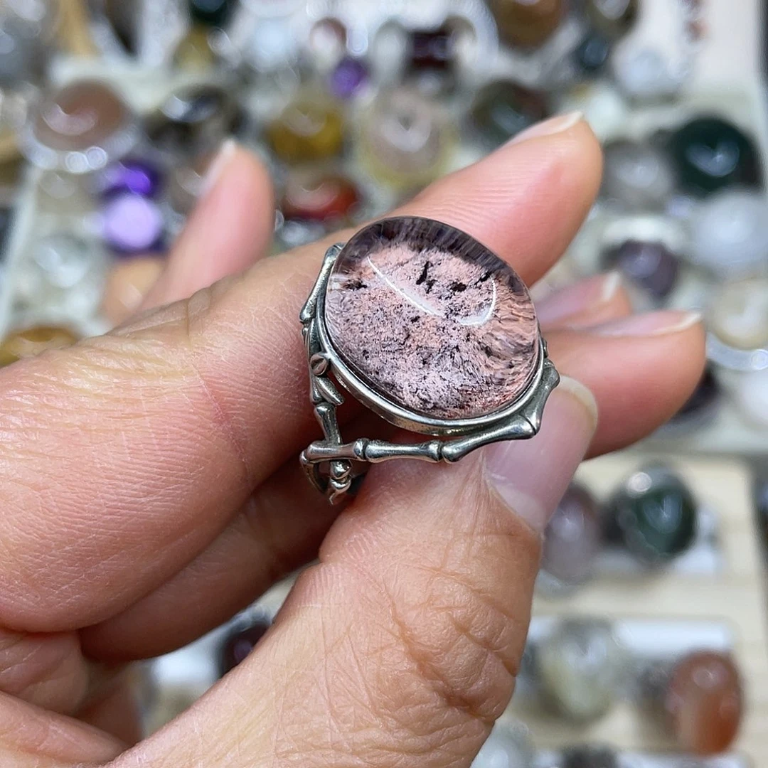 【闪购商品】银S925镶嵌珠宝半成品水晶戒指