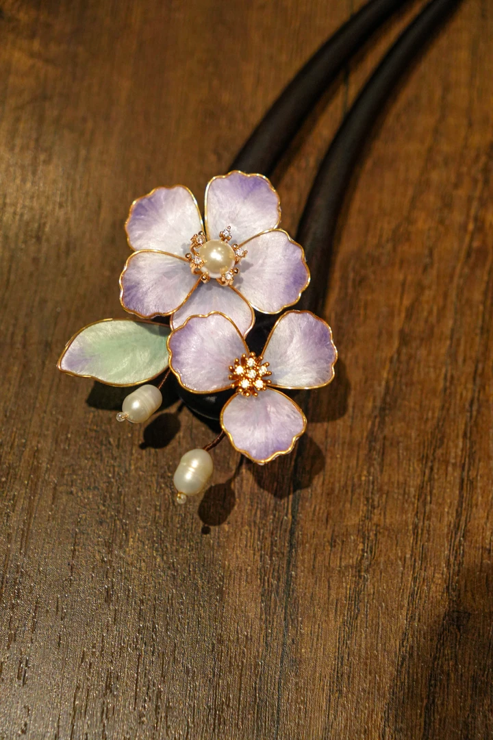 【冷香】绒花手工发簪