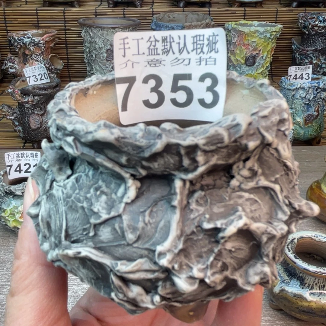 手工花盆默认瑕疵完美者勿拍